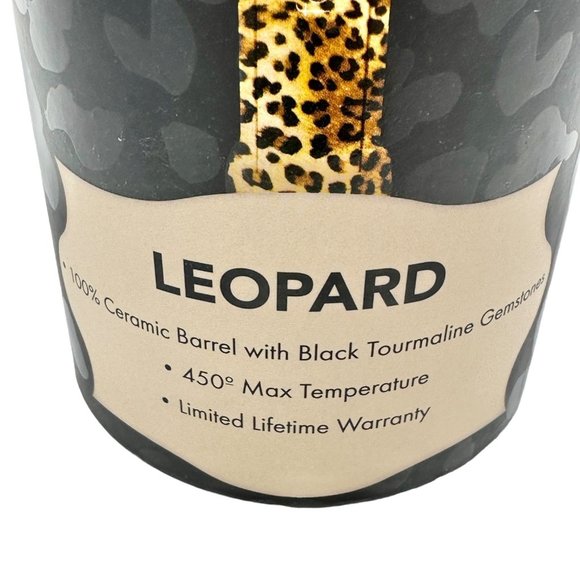 Fahrenheit Curling Wand Leopard Ceramic Barrel Tourmaline NEW open box - Picture 6 of 14